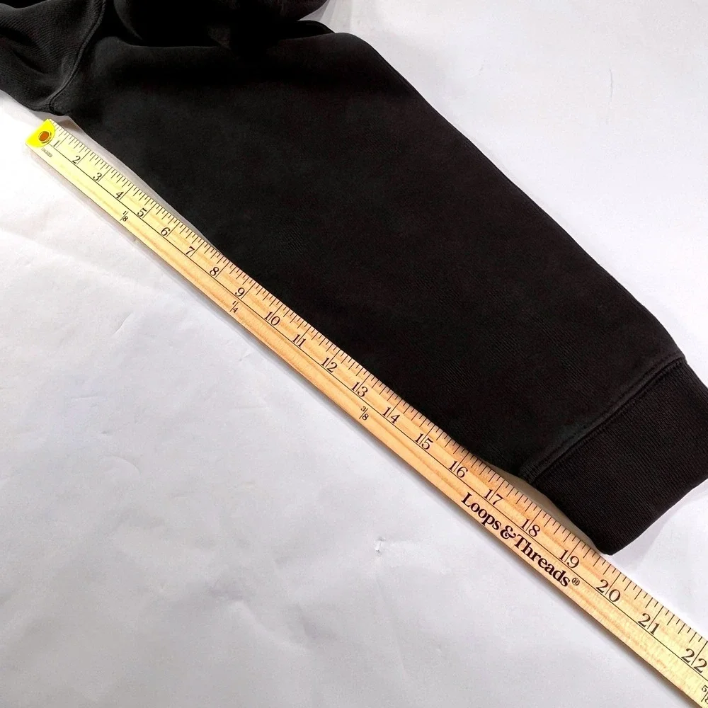 Polo Ralph Lauren Quarter‎ Zip Pullover Mens L Black Cotton Casual Preppy Sporty